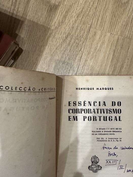 Livro de Henrique Marques - Essência do Corporativismo em Portugal