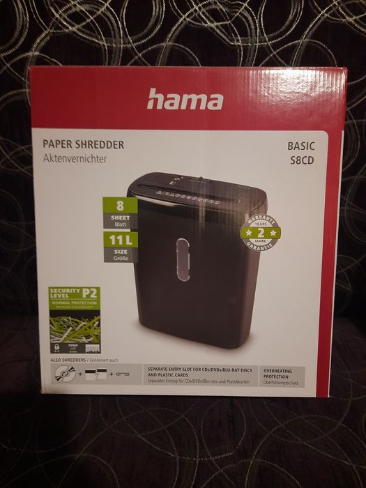 Niszczarka Hama Basic S8CD, 11 L