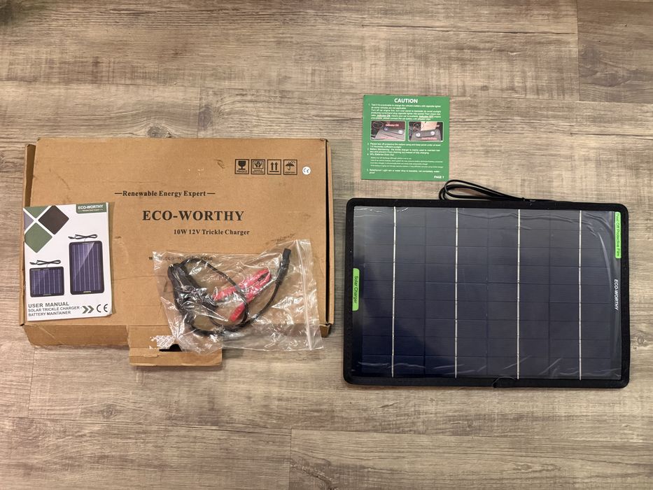 Nowa Ładowarka Solarna Podtrzymująca ECO-WORTHY 10W 12V Zestaw