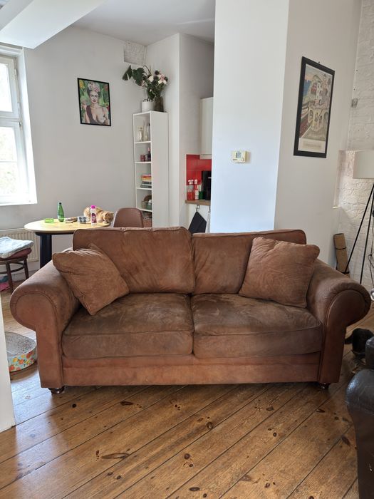 Sofa skóra naturalna w angielskim stylu