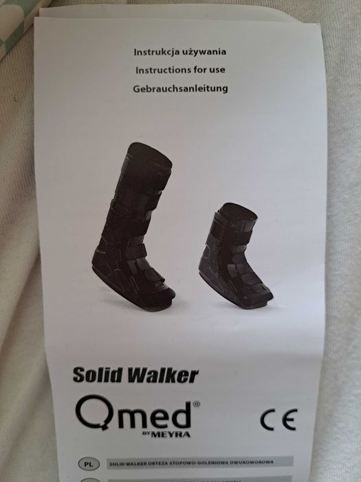 Nieużywana orteza Qmed (solid walker) rozmiar M(38-39), but prawy