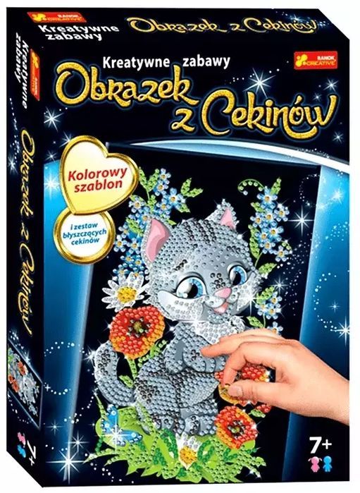 Obrazek Z Cekinów. Kotek. Nowy Produkt