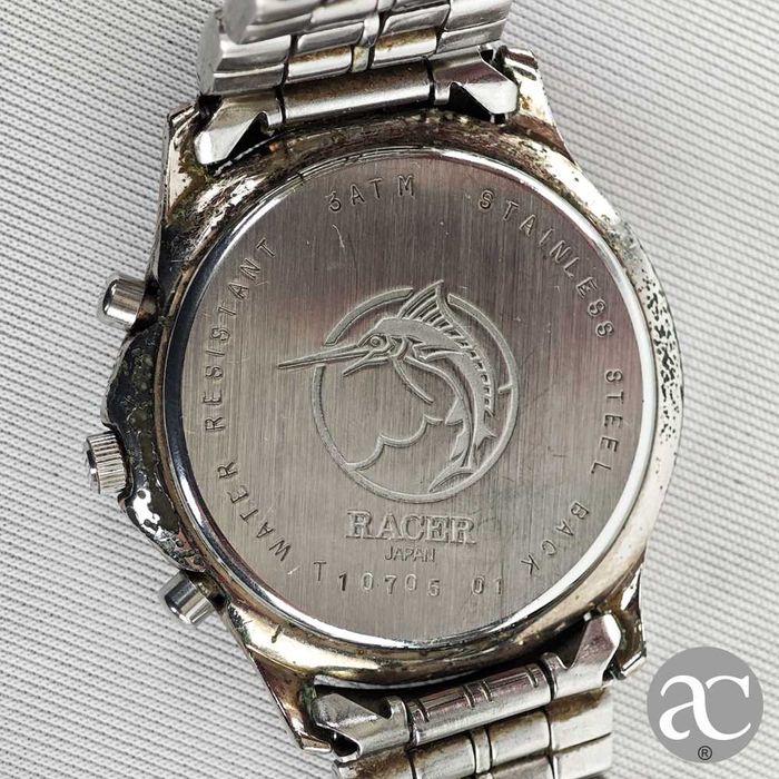 Relógio de pulso para homem RACER Japan Chronograph Water Resist 30M