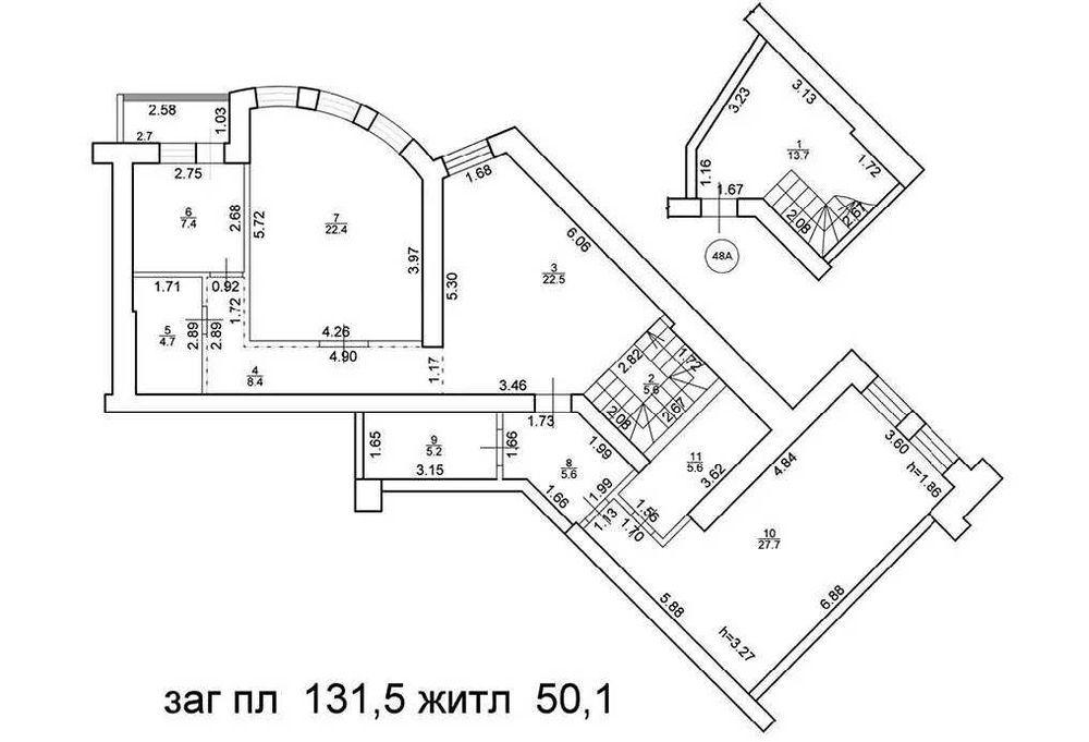 Продається простора 3 кім. квартира в новобудові площею 131 м2