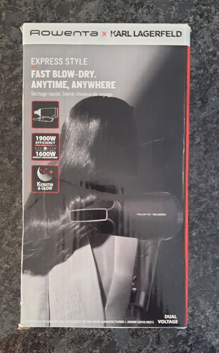 Rowenta x Karl Lagerfeld Express suszarka do włosów składana podróżna