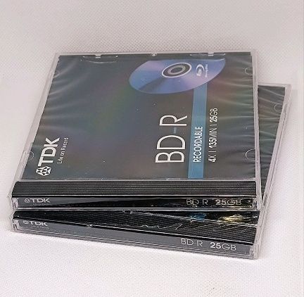 Pack de 2 TDK BD-R 25GB Blu-ray Recordable Disc - 4x 135min Novos/Selados