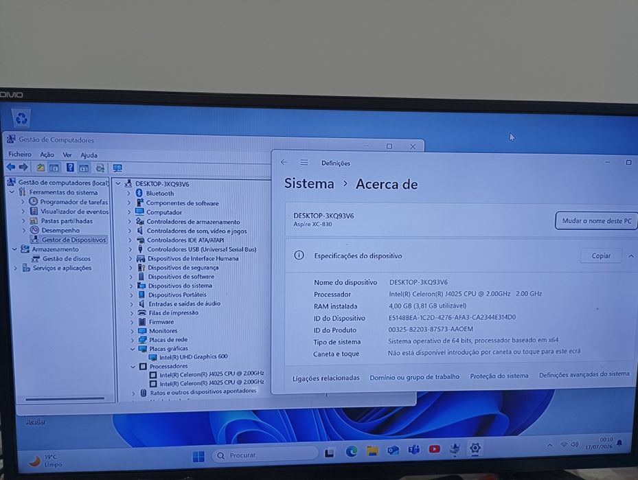 Desktop Acer Aspire XC-830