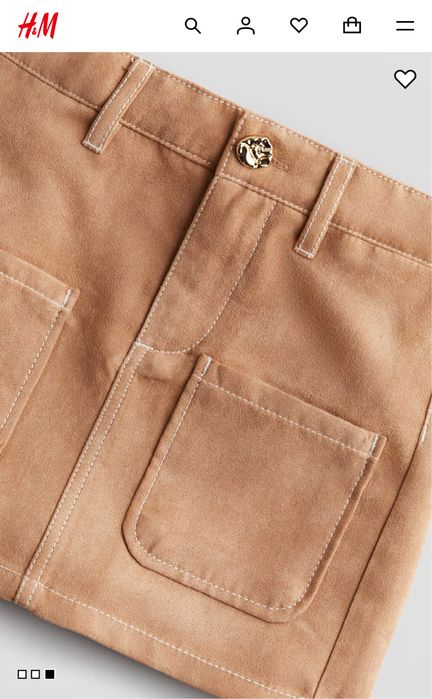 Шкільна спідниця hm, Коричнева спідниця hm zara, трендова бежева коричнева спідничка hm, спідниця мікрозамш hm