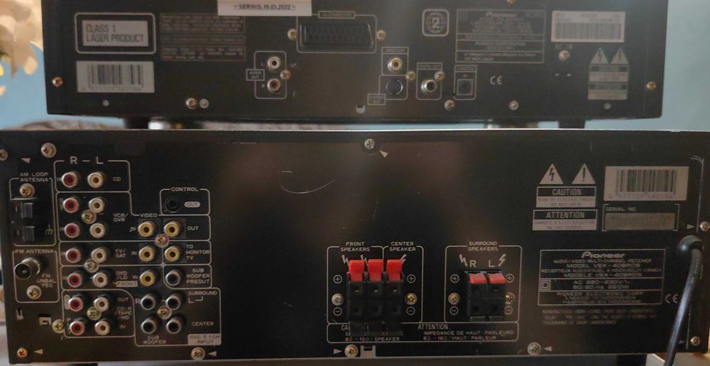 Zestaw Pioneer – amplituner VSX-409RDS + DVD DV-343 + pilot