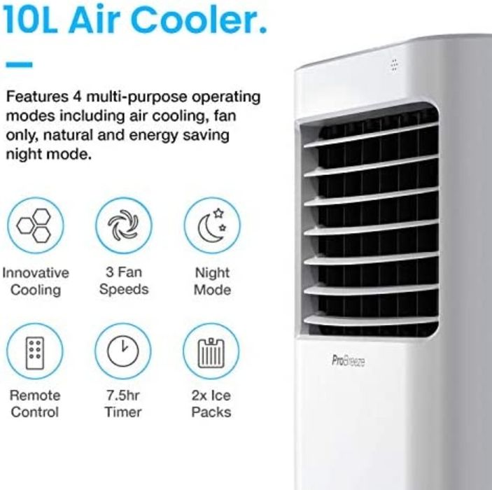 Przenośny Klimatyzator wodny chłodzenie powietrza  10l na kółkach