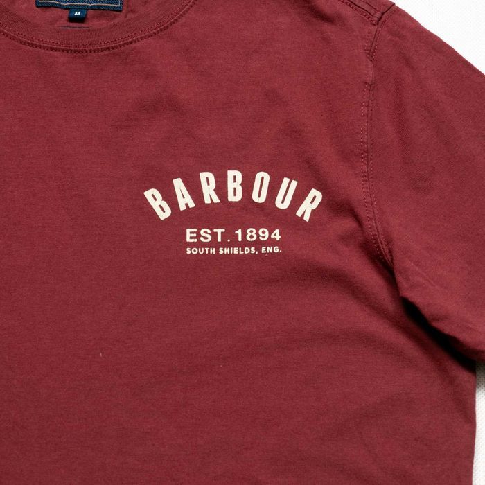 Barbour logo t-shirt M burgund slim