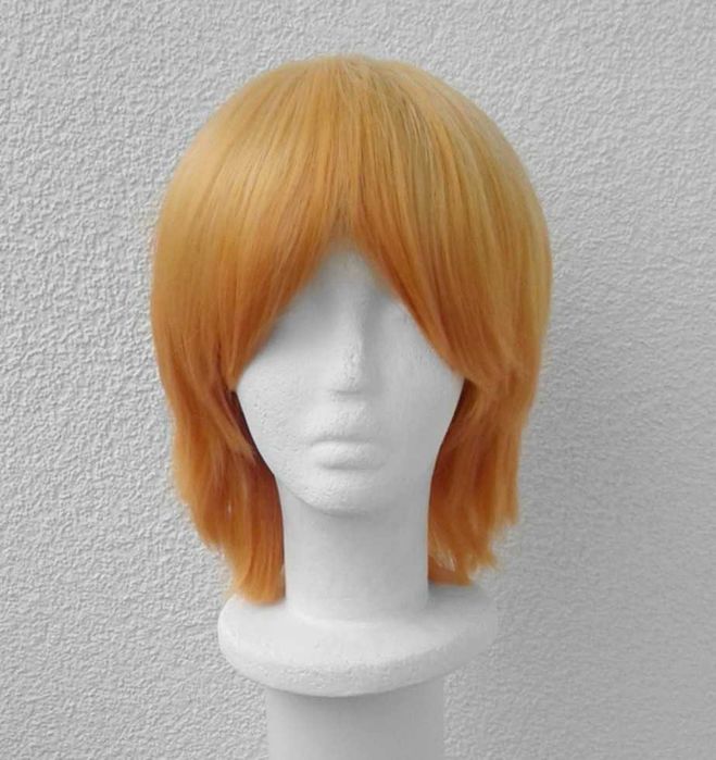 Demon Slayer ombre pomarańczowa ruda peruka Agatsuma Zenitsu wig