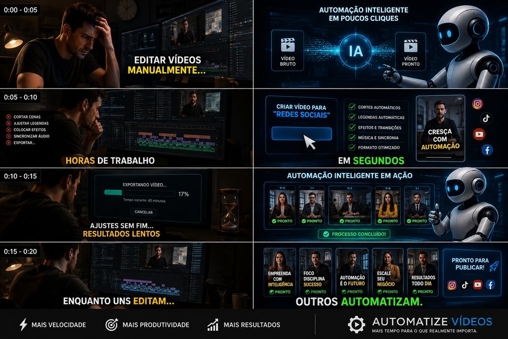 Edição de Vídeos e IA - Seu Trabalho Pronto em Minutos