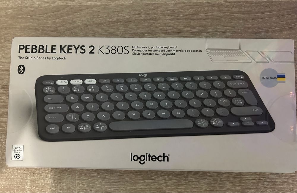 Бездротова клавіатура Logitech Pebble Keys 2 K380s