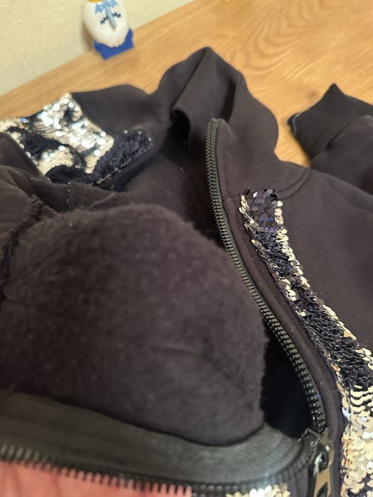 Кофта  на флисе  удлиненная на 8-10 лет