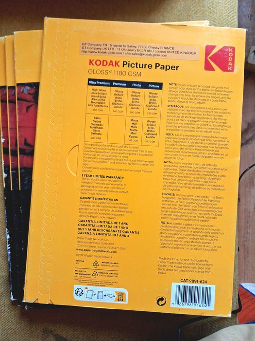 Papel fotográfico KODAK A4 glossy 180 GSM