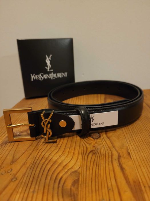 Czarny skórzany damski pasek 105 cm