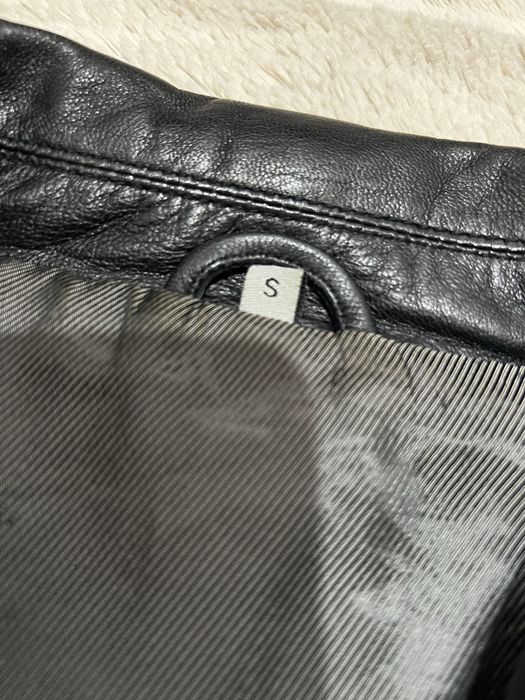 ZARA (S/M) Leather Jacket мужская кожанка кожаная куртка на молнии чер