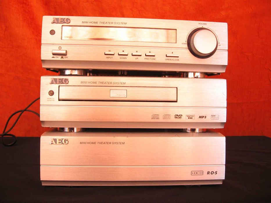 AEG Wieża Wzmacniacz Amplituner+CD Tuner z RDS+DVD Mp3 końcówka mocy