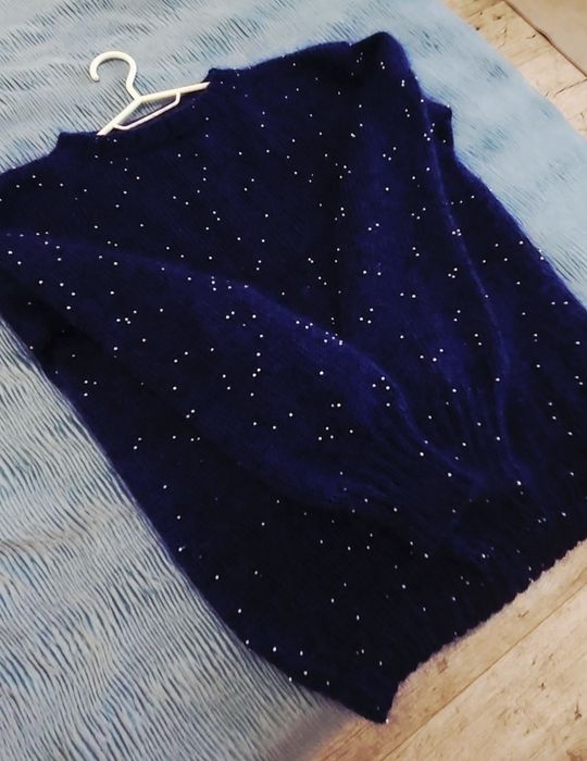 Светр мохеровий з намистинками-перлинками