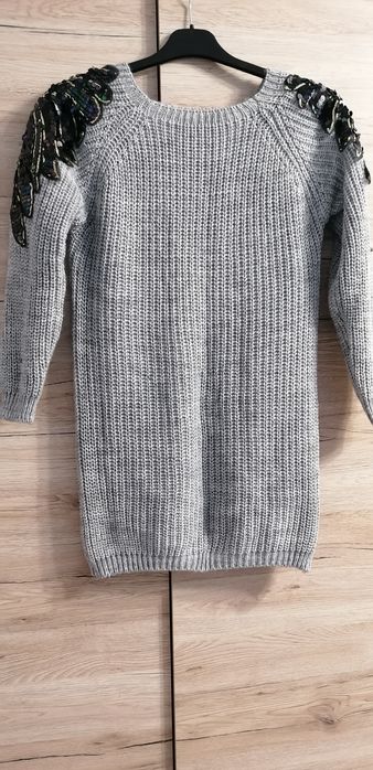 Sweter dlugi skrzydla roz. M