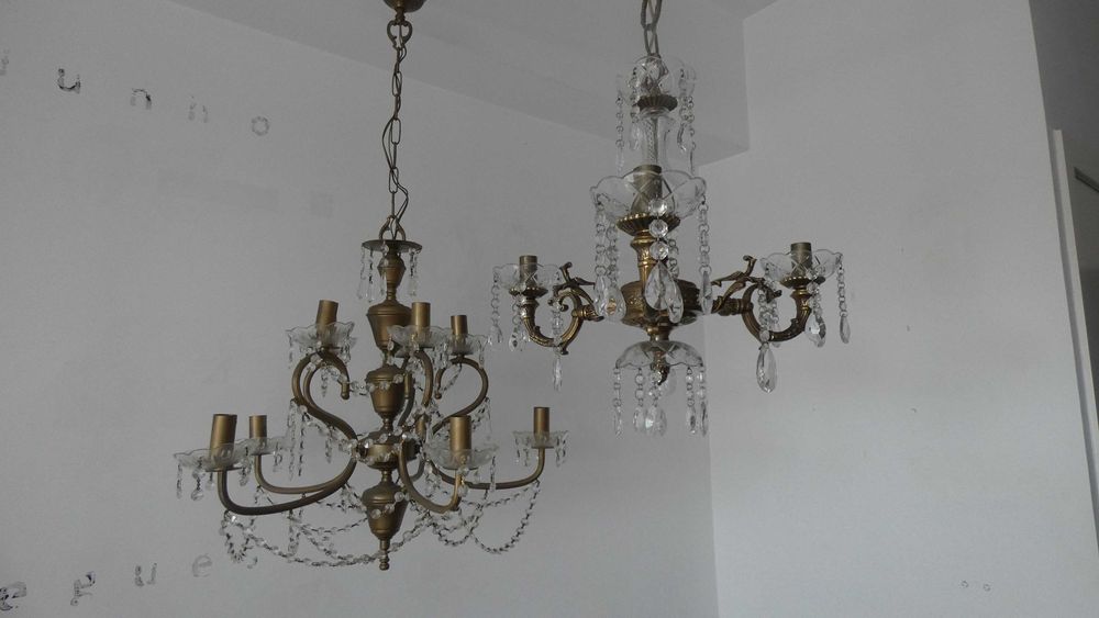 Candeeiros de tecto 3 e 8 lampadas