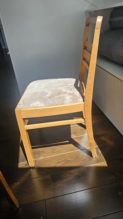 Stół z krzesłami art deco vintage PRL