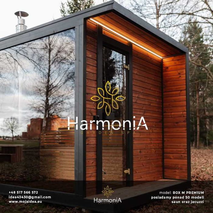 sauna kwadratowa, fullglass, thermowood, piec , dostępna, PROMOCJA, EKSPOZYCJA