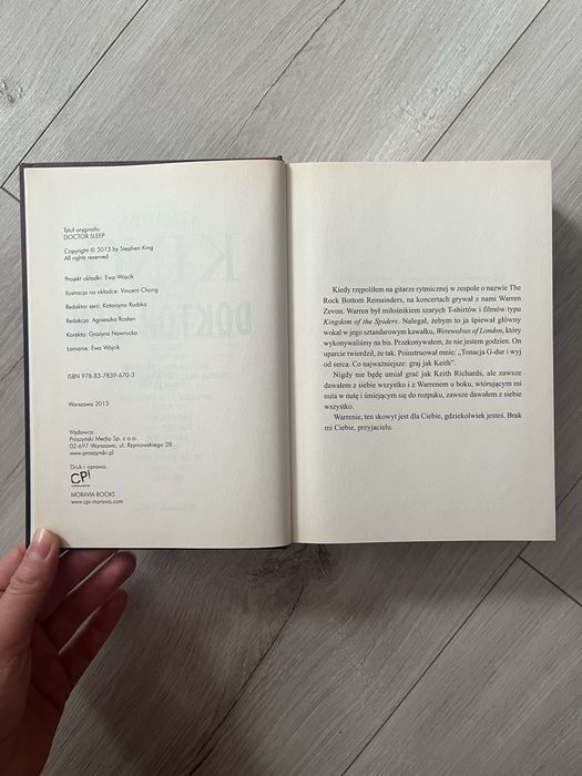 Książka Stephen King Doktor Sen oprawa twarda