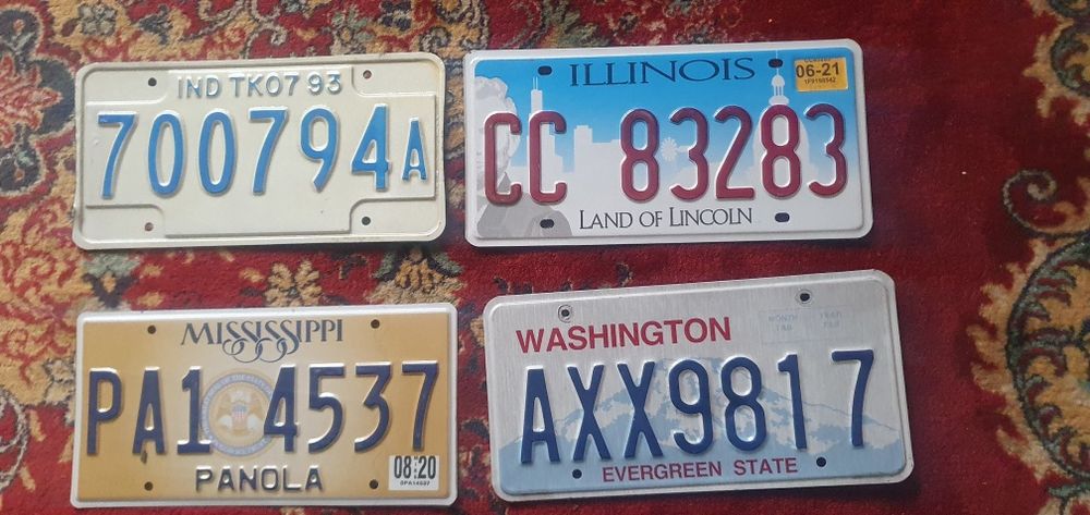 4 tablice rejestracyjne usa oryginal