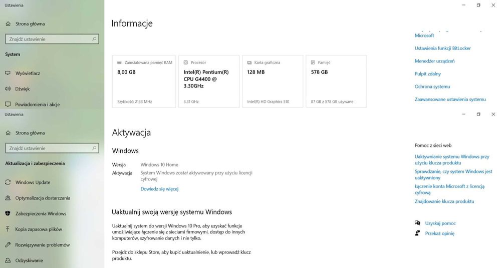 Komputer HP EliteDesk 800 G2 SFF: Pentium, 8 GB, SSD+HDD+DVD, Win 10