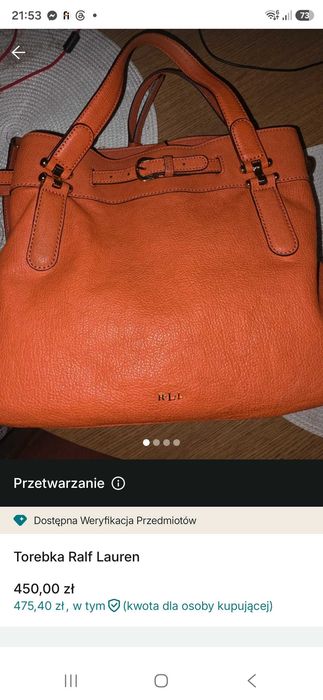Torebka skòra Ralph Lauren