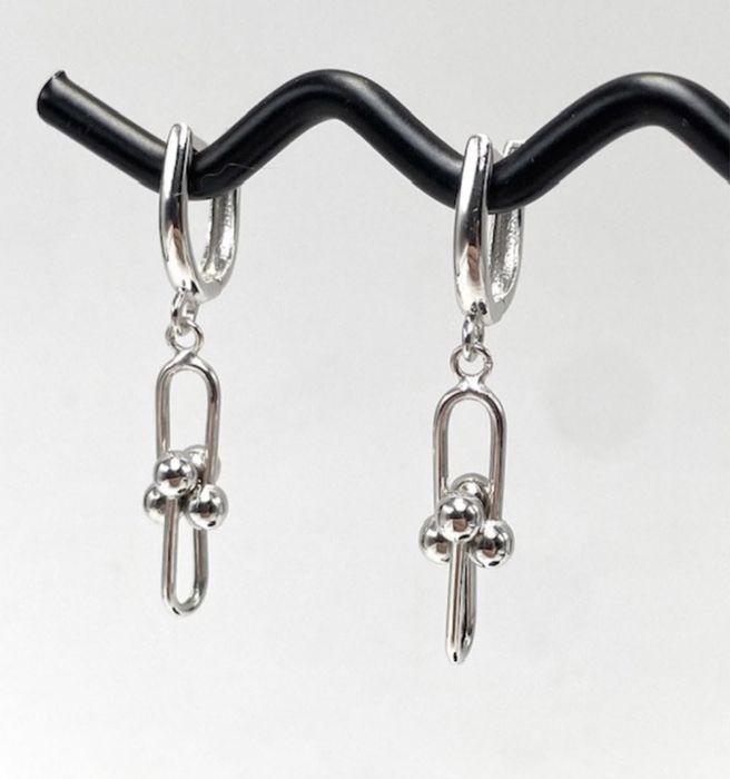 Золотые серьги белое золото 585 проба