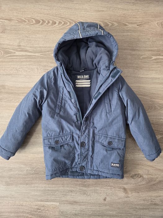 Zimowa ciepła chłopięca kurtka Takko Fashion rozmiar 110