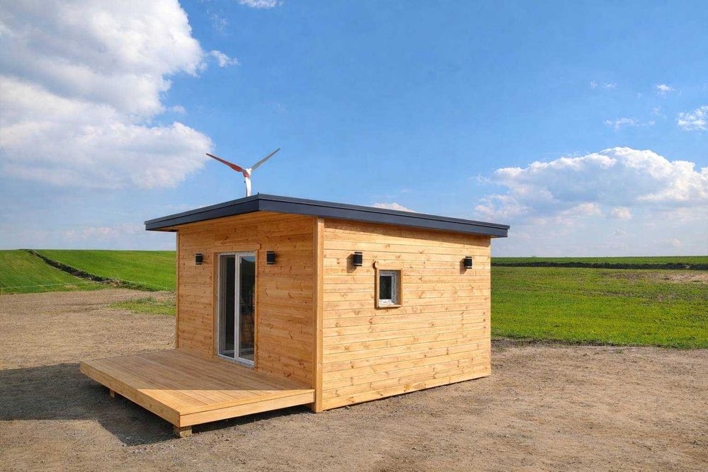 Drewniany domek całoroczny 20 m2 + taras 10 m2