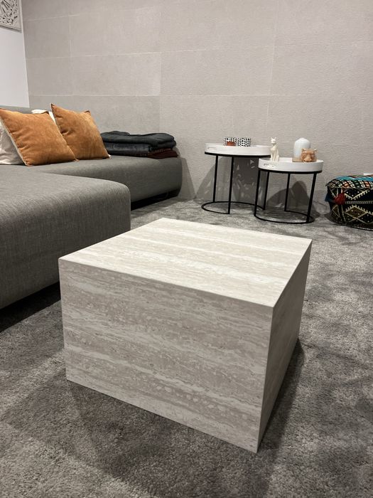 Travertine-Effect Coffee Table64738281027331122