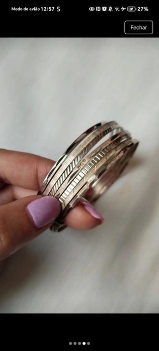 Pulseira 7 Escravas em Prata de Lei 925 - Com Contraste Oficial