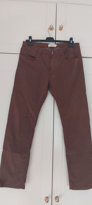 Calças Sarja Castanha Homem Suits Inc