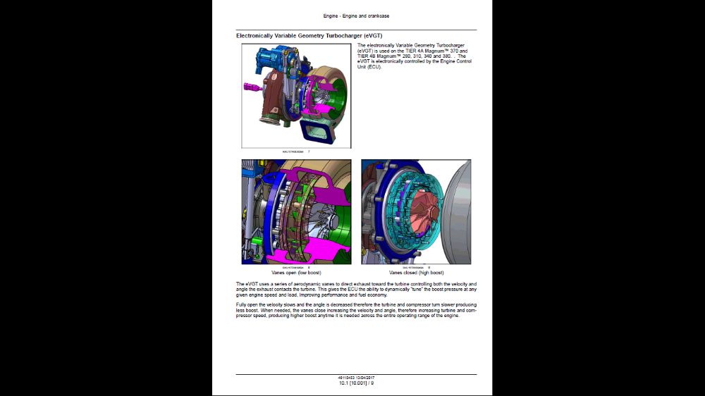 CASE MAGNUM 340 , 380, 310 , 250, 280 instrukcja napraw