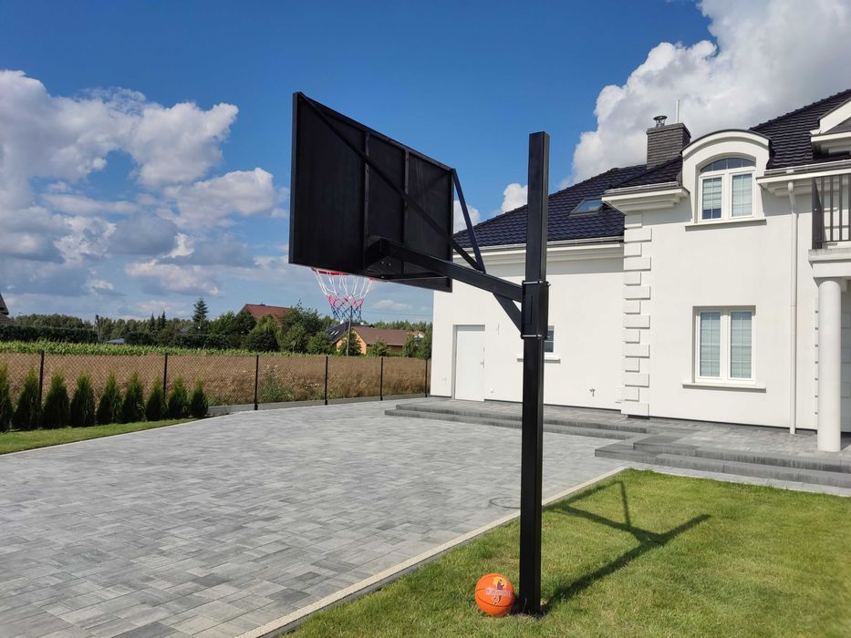 Kosz do koszykówki | Tablica 120x90 | Obręcz uchylna Regulowany maszt