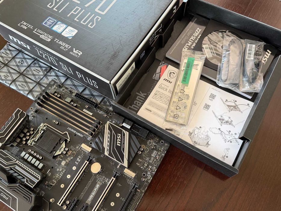 MSI Z270 SLI PLUS LGA1151 DDR4 ATX BOX + I/O Shield + Akcesoria
