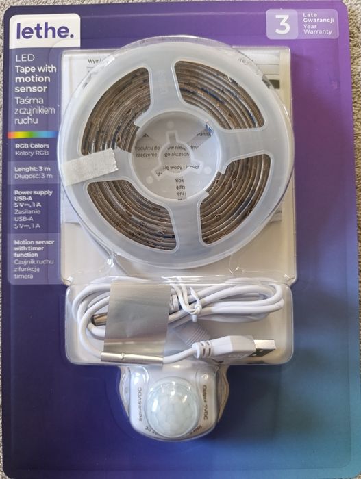 Taśma RGB 3metry z czujnikiem ruchu