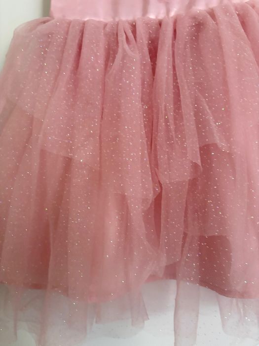 Elsa, Elza, Frozen, Kraina Lodu sukienka MEGA TIUL 98/104