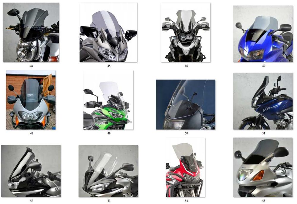 Ветровик стекло Yamaha Kawasaki Suzuki Honda Ducati Aprilia BMW KTM