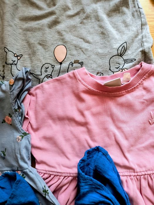 Paka sukienek dla dziewczynki Zara i H&M