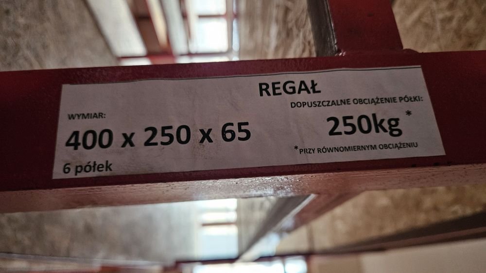 Regały regał  do magazynu garażu