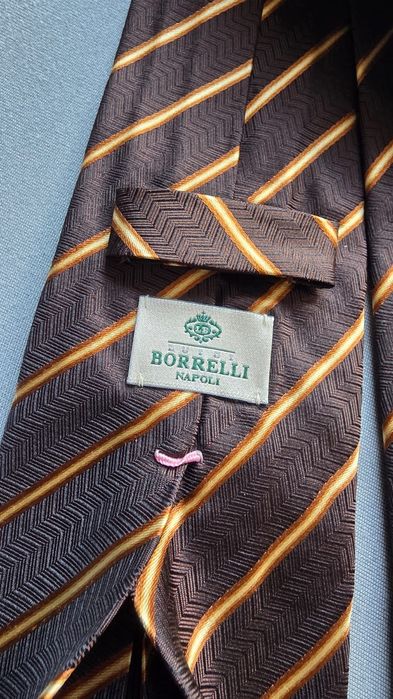 Krawat jedwabny LUIGI BORRELLI