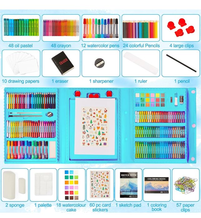 KINSPORY Zestaw artystyczny dla dzieci 290 sztuk