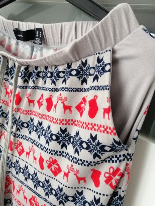 Vero moda spodnie świąteczne piżamowe M