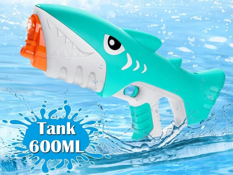 Zielony pistolet na wode rekin elektryczny